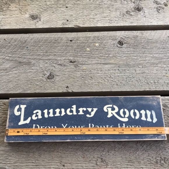 Laundry Room Sign Blue - Picture 3 of 4
